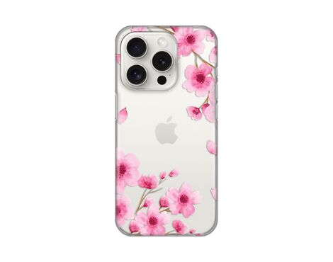 Silikonska futrola PRINT Skin - iPhone 15 Pro 6.1 Rose flowers.