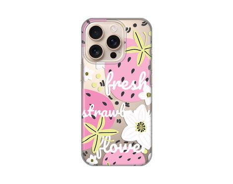 Silikonska futrola PRINT Skin - iPhone 16 Pro Fresh Pink.