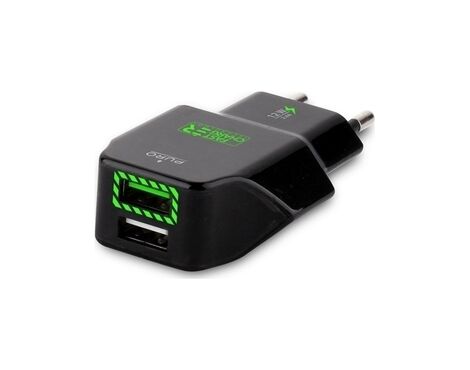 Kucni punjac Puro 24 dual USB 2.4A crni.