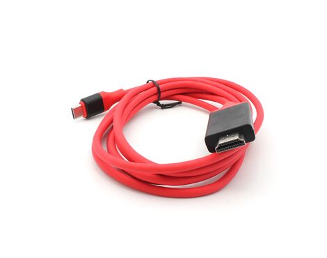 Kabl Type C M na HDMI M 2m JWD-V2 crveni.