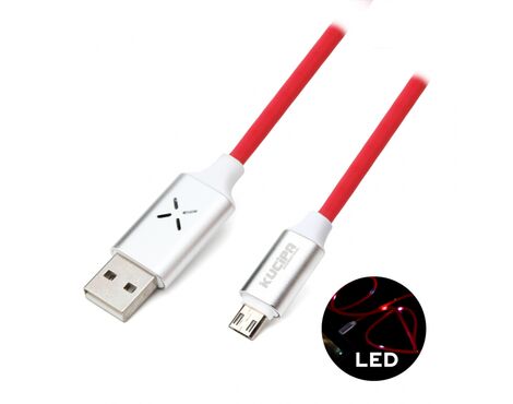 Data kabl KUCIPA K257 micro USB 1m crveni.