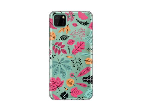 Silikonska futrola PRINT Skin - Huawei Y5p/Honor 9S Colorful Leaves.