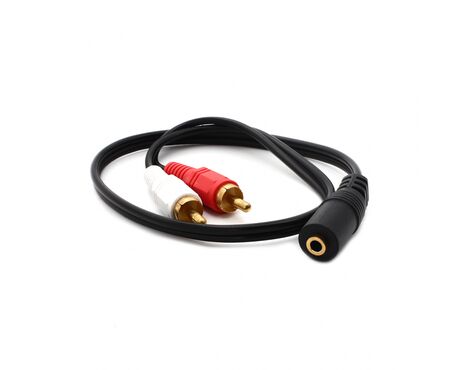 Kabl 2 RCA M na 3.5mm stereo Z JWD-AUDIO7 0.3m.