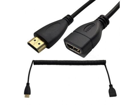 Kabl HDMI produzni M na Z spiralni 1.5m JWD-HDMI12.