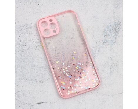 Futrola Frame Glitter - iPhone 12 Pro 6.1 roze.