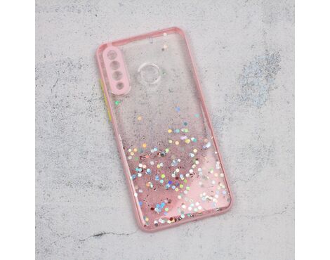 Futrola Frame Glitter - Huawei P30 Lite roze.