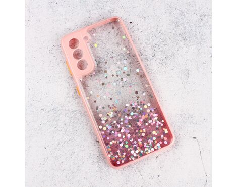 Futrola Frame Glitter - Samsung G991 Galaxy S21 roze.