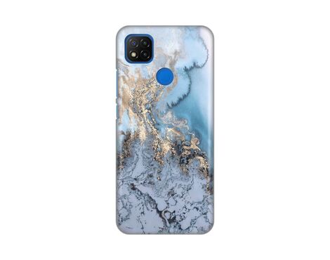 Silikonska futrola PRINT - Xiaomi Redmi 9C/Redmi 10A Blue Gold Marble.