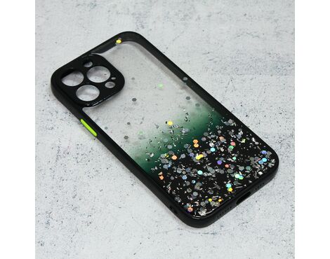 Futrola Frame Glitter - iPhone 13 Pro Max 6.7 crna.