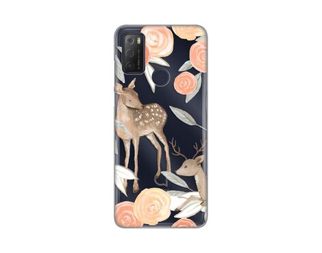 Silikonska futrola PRINT Skin - Alcatel 1S (2021)/3L (2021)/A1 Alpha 21 Flower Deer.