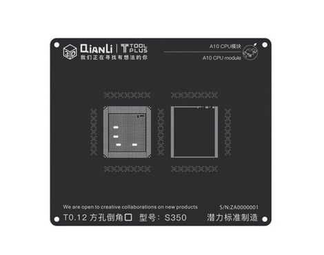 BGA sito Qianli ToolPlus 2D iBlack CPU modul - Iphone 7G A10 S350.