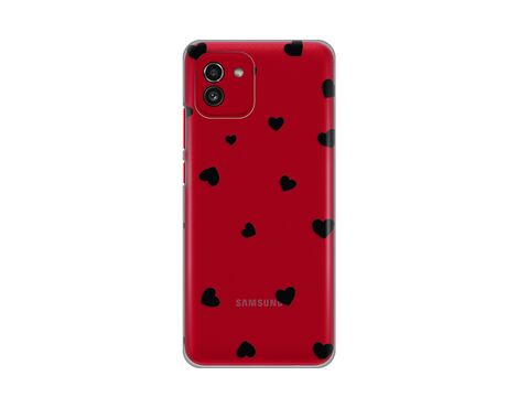 Silikonska futrola PRINT Skin - Samsung A035 Galaxy A03 Hearts.