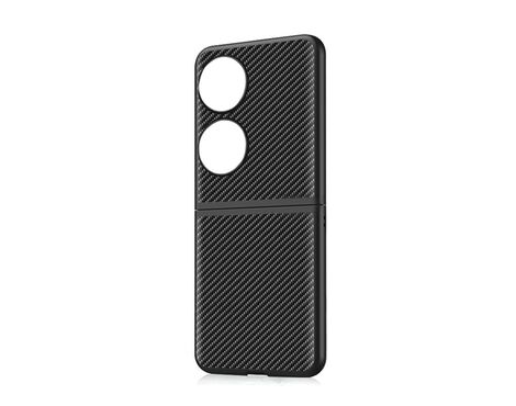 Futrola RUFF Carbon - Huawei P50 Pocket crna.