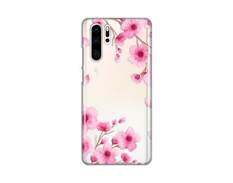 Silikonska futrola PRINT Skin - Huawei P30 Pro Rose flowers.