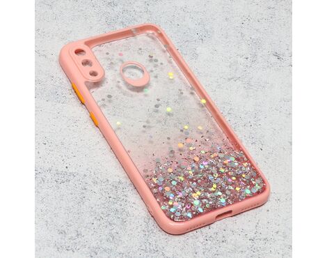 Futrola Frame Glitter - Huawei Y7 (2019)/Y7 Prime (2019) roze.