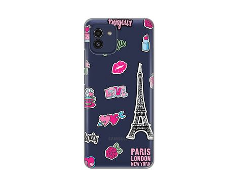 Silikonska futrola PRINT Skin - Samsung A035 Galaxy A03 Love Paris.