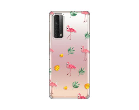 Silikonska futrola PRINT Skin - Huawei P Smart 2021 Flamingos.