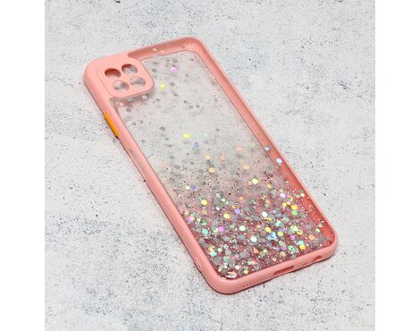 Futrola Frame Glitter - Samsung A226 Galaxy A22 5G roze.