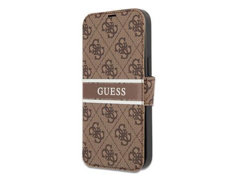 Futrola na preklop Guess Bk Pu 4G Stripe - iPhone 13 braon (GUBKP13M4GDBR).