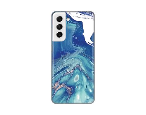 Silikonska futrola PRINT - Samsung G990 Galaxy S21 FE Blue Marble.