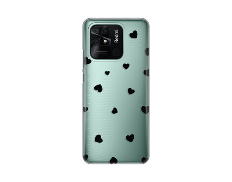 Silikonska futrola PRINT Skin - Xiaomi Redmi 10C Hearts.