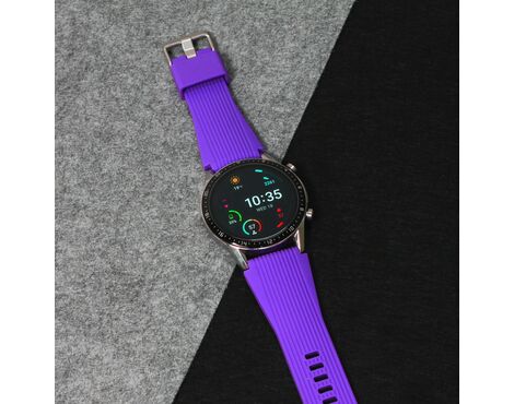 Narukvica relief - smart watch 22mm tamno ljubicasta.