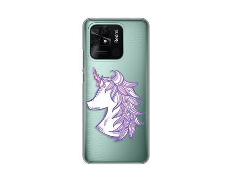 Silikonska futrola PRINT Skin - Xiaomi Redmi 10C Purple Unicorn.