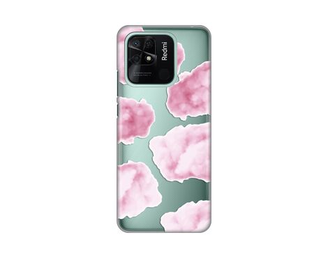 Silikonska futrola PRINT Skin - Xiaomi Redmi 10C Pink Clouds.