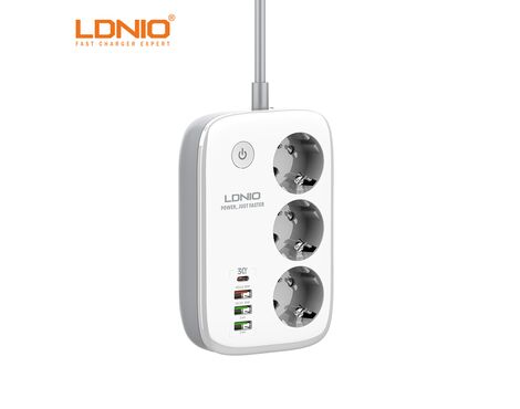 Produzni kabl LDNIO SEW3452 EU 3 uticnice + 2xUSB QC PD.