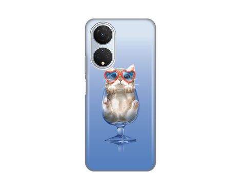 Silikonska futrola PRINT - Huawei Honor X7 Funny Cat.