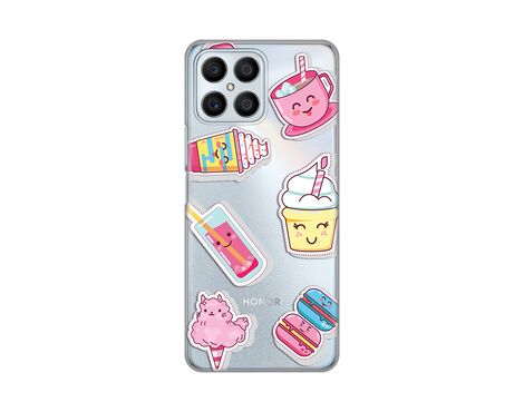 Silikonska futrola PRINT Skin - Huawei Honor X8 Ice cream.