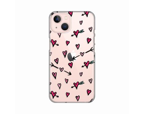 Silikonska futrola PRINT Skin - iPhone 13 Hearts Pattern.