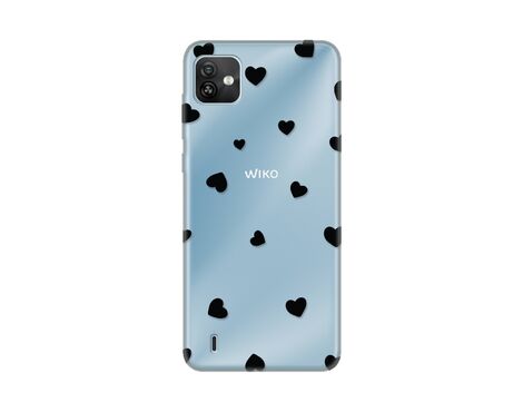 Silikonska futrola PRINT Skin - Wiko Y82 Hearts.