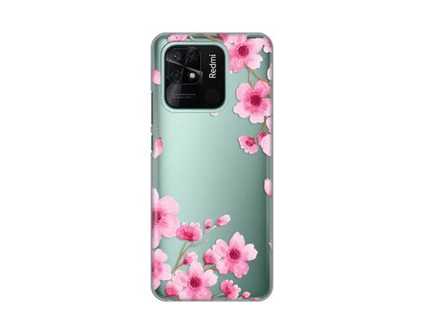 Silikonska futrola PRINT Skin - Xiaomi Redmi 10C Rose Flowers.