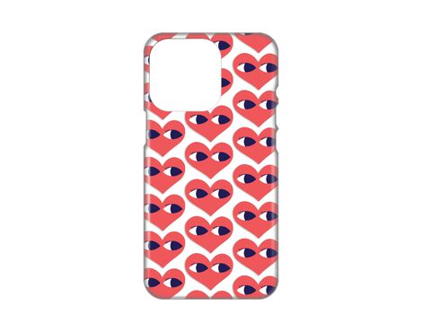 Silikonska futrola PRINT Skin - iPhone 14 Pro Max 6.7 Eye Heart Pattern.