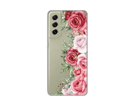 Silikonska futrola PRINT Skin - Samsung G990 Galaxy S21 FE Wild Roses.