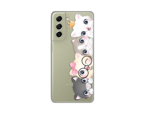 Silikonska futrola PRINT Skin - Samsung G990 Galaxy S21 FE Cats.