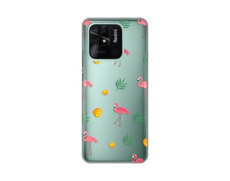 Silikonska futrola PRINT Skin - Xiaomi Redmi 10C Flamingos.