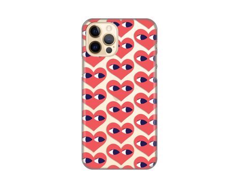 Silikonska futrola PRINT Skin - iPhone 12/12 Pro 6.1 Eye Heart Pattern.