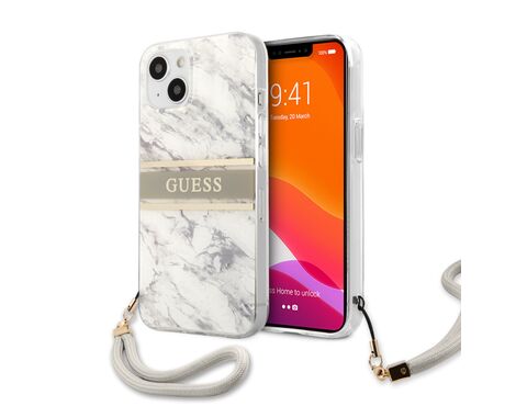 Futrola Guess Marble Strap - iPhone 13 siva (GUHCP13MKMABGR).