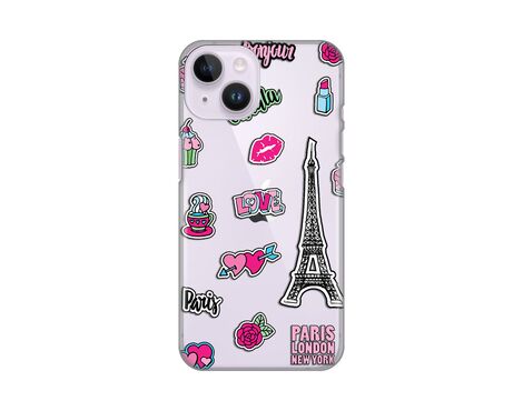 Silikonska futrola PRINT Skin - iPhone 14 Love Paris.