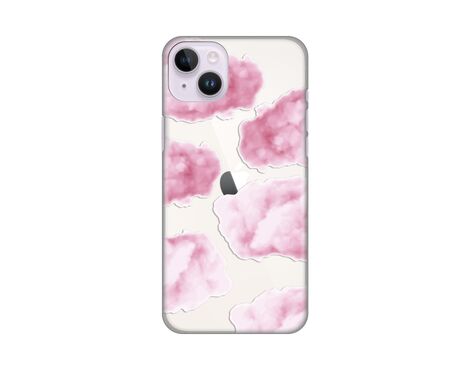 Silikonska futrola PRINT Skin - iPhone 14 Plus Pink Clouds.