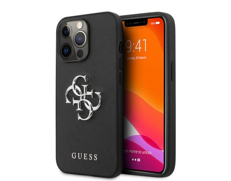 Futrola Guess Saffiano Big - iPhone 13 Pro crna (GUHCP13LSA4GSBK).