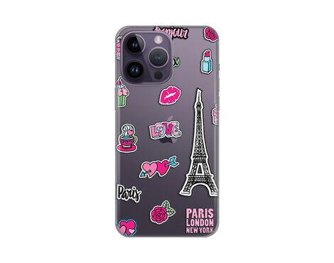 Silikonska futrola PRINT Skin - iPhone 14 Pro Max 6.7 Love Paris.