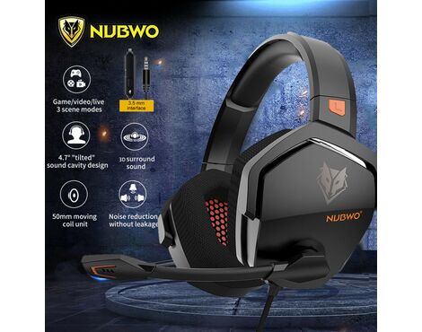 Slusalice Gaming Nubwo N16D 3.5mm crne.