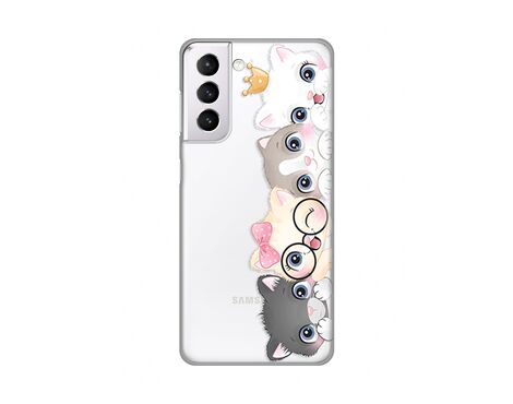 Silikonska futrola PRINT Skin - Samsung G991 Galaxy S21 Cats.