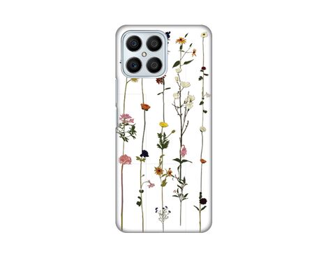 Silikonska futrola PRINT Skin - Huawei Honor X8 Flower.