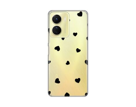 Silikonska futrola PRINT Skin - Vivo Y16 Hearts.