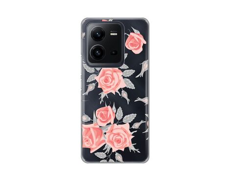 Silikonska futrola PRINT Skin - Vivo X80 Lite Elegant Roses.