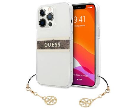 Futrola Guess 4G Stripe Charm - iPhone 13 Pro braon (GUHCP13LKB4GBR).